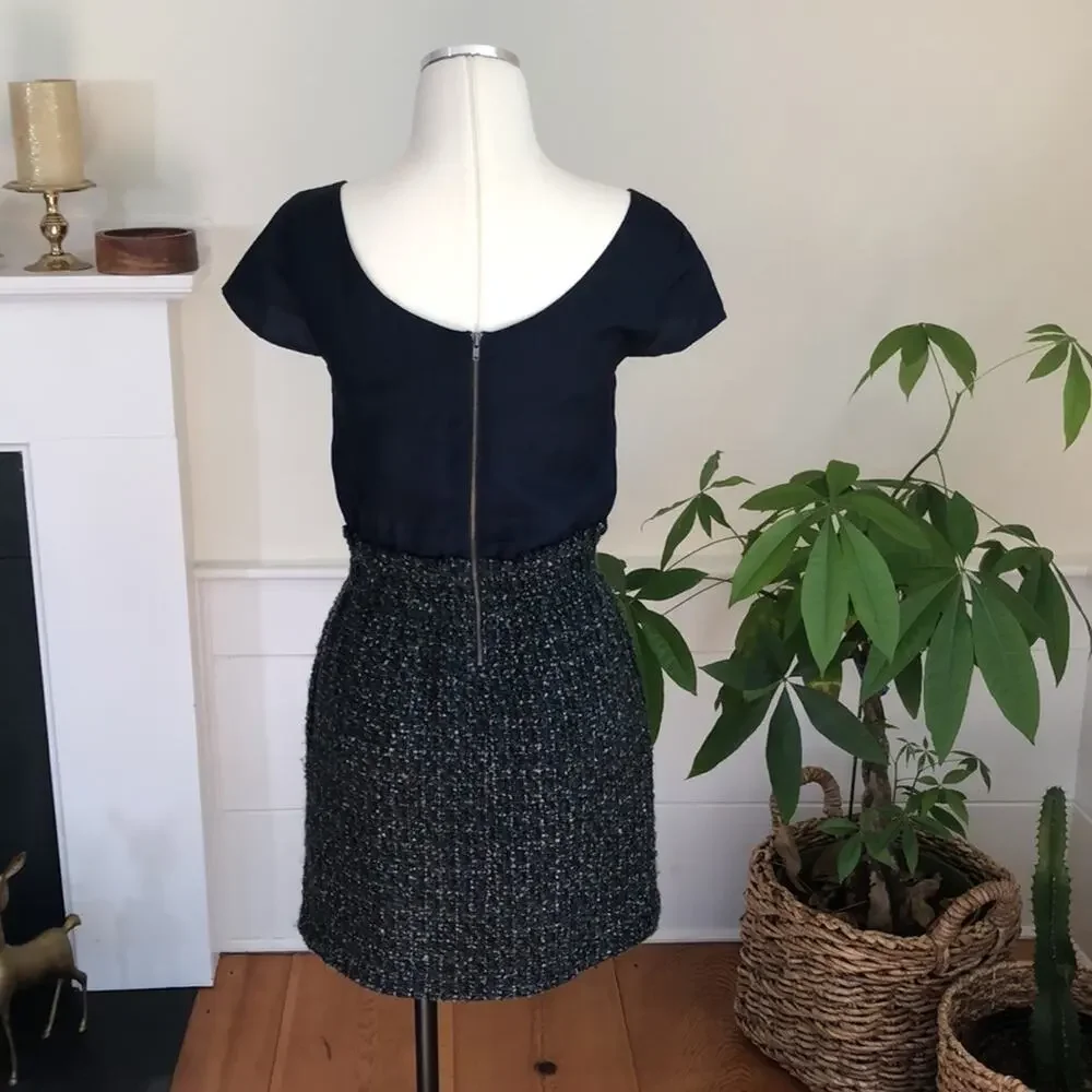 JCrew Dress blue top wool skirt, 0